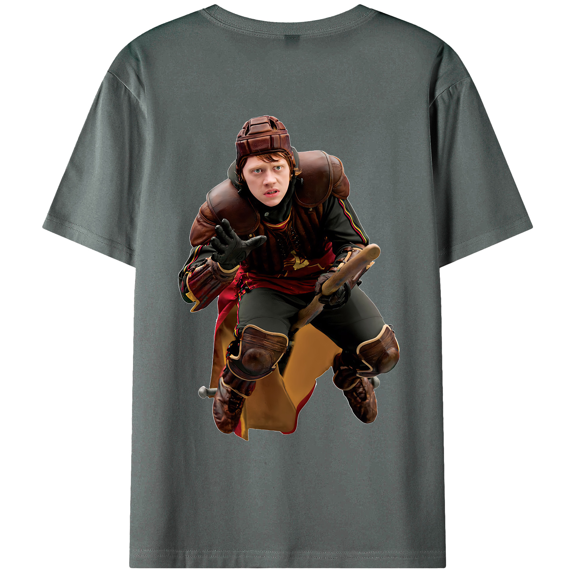 （画像用） Harry Potter ハリー・ポッターシリーズ 綿100％ メンズ半袖Tシャツ（バックプリント） 通気性